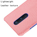 For OnePlus 8 Shockproof Crocodile Texture PC + PU Case(Pink)