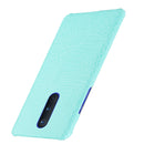For OnePlus 8 Shockproof Crocodile Texture PC + PU Case(Light green)