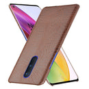 For OnePlus 8 Shockproof Crocodile Texture PC + PU Case(Brown)