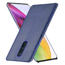 For OnePlus 8 Shockproof Crocodile Texture PC + PU Case(Blue)