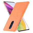 For OnePlus 8 Shockproof Crocodile Texture PC + PU Case(Orange)