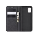 For Galaxy A31 Retro-skin Business Magnetic Suction Leather Case with Holder & Card Slots & Wallet(Black)