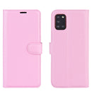 For Galaxy A31 Litchi Texture Horizontal Flip Protective Case with Holder & Card Slots & Wallet(Pink)