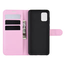 For Galaxy A31 Litchi Texture Horizontal Flip Protective Case with Holder & Card Slots & Wallet(Pink)