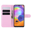 For Galaxy A31 Litchi Texture Horizontal Flip Protective Case with Holder & Card Slots & Wallet(Pink)