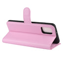 For Galaxy A31 Litchi Texture Horizontal Flip Protective Case with Holder & Card Slots & Wallet(Pink)