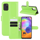 For Galaxy A31 Litchi Texture Horizontal Flip Protective Case with Holder & Card Slots & Wallet(Green)