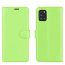 For Galaxy A31 Litchi Texture Horizontal Flip Protective Case with Holder & Card Slots & Wallet(Green)