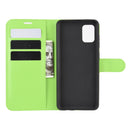For Galaxy A31 Litchi Texture Horizontal Flip Protective Case with Holder & Card Slots & Wallet(Green)
