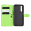 For OPPO Realme X50 5G Litchi Texture Horizontal Flip Protective Case with Holder & Card Slots & Wallet(Green)