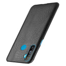 For OPPO Realme C3 with Fingerprint Hole Shockproof Crocodile Texture PC + PU Case(Black)