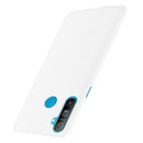 For OPPO Realme C3 with Fingerprint Hole Shockproof Crocodile Texture PC + PU Case(White)