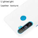 For OPPO Realme C3 with Fingerprint Hole Shockproof Crocodile Texture PC + PU Case(White)