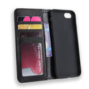 For iPhone SE 2022 / SE 2020 Magnetic Buckle Retro Crazy Horse Texture Horizontal Flip Leather Case , with Holder & Card Slots & Photo Frame(Black)