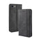 For iPhone SE 2022 / SE 2020 Magnetic Buckle Retro Crazy Horse Texture Horizontal Flip Leather Case , with Holder & Card Slots & Photo Frame(Black)