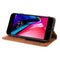 For iPhone SE 2022 / SE 2020 Magnetic Buckle Retro Crazy Horse Texture Horizontal Flip Leather Case , with Holder & Card Slots & Photo Frame(Brown)