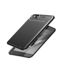 For iPhone SE 2022 / SE 2020 Carbon Fiber Texture Shockproof TPU Case(Black)