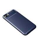 For iPhone SE 2022 / SE 2020 Carbon Fiber Texture Shockproof TPU Case(Blue)
