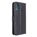For Galaxy A51 Crazy Horse Texture Horizontal Flip Leather Case with Holder & Card Slots & Wallet & Photo Frame(Black)
