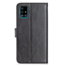 For Galaxy A51 Crazy Horse Texture Horizontal Flip Leather Case with Holder & Card Slots & Wallet & Photo Frame(Black)