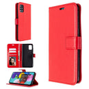 For Galaxy A51 Crazy Horse Texture Horizontal Flip Leather Case with Holder & Card Slots & Wallet & Photo Frame(Red)