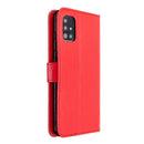 For Galaxy A51 Crazy Horse Texture Horizontal Flip Leather Case with Holder & Card Slots & Wallet & Photo Frame(Red)