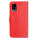 For Galaxy A51 Crazy Horse Texture Horizontal Flip Leather Case with Holder & Card Slots & Wallet & Photo Frame(Red)