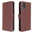 For Galaxy A51 Crazy Horse Texture Horizontal Flip Leather Case with Holder & Card Slots & Wallet & Photo Frame(Brown)