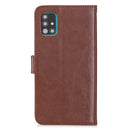 For Galaxy A51 Crazy Horse Texture Horizontal Flip Leather Case with Holder & Card Slots & Wallet & Photo Frame(Brown)