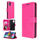 For Galaxy A51 Crazy Horse Texture Horizontal Flip Leather Case with Holder & Card Slots & Wallet & Photo Frame(Rose)