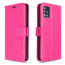 For Galaxy A51 Crazy Horse Texture Horizontal Flip Leather Case with Holder & Card Slots & Wallet & Photo Frame(Rose)
