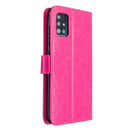For Galaxy A51 Crazy Horse Texture Horizontal Flip Leather Case with Holder & Card Slots & Wallet & Photo Frame(Rose)