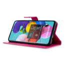 For Galaxy A51 Crazy Horse Texture Horizontal Flip Leather Case with Holder & Card Slots & Wallet & Photo Frame(Rose)
