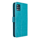 For Galaxy A51 Crazy Horse Texture Horizontal Flip Leather Case with Holder & Card Slots & Wallet & Photo Frame(Blue)