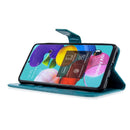 For Galaxy A51 Crazy Horse Texture Horizontal Flip Leather Case with Holder & Card Slots & Wallet & Photo Frame(Blue)