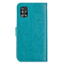 For Galaxy A51 Crazy Horse Texture Horizontal Flip Leather Case with Holder & Card Slots & Wallet & Photo Frame(Blue)
