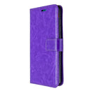 For Galaxy A51 Crazy Horse Texture Horizontal Flip Leather Case with Holder & Card Slots & Wallet & Photo Frame(Purple)