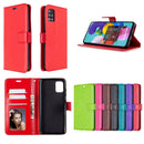 For Galaxy A51 Crazy Horse Texture Horizontal Flip Leather Case with Holder & Card Slots & Wallet & Photo Frame(Purple)