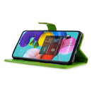 For Galaxy A51 Crazy Horse Texture Horizontal Flip Leather Case with Holder & Card Slots & Wallet & Photo Frame(Green)