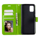 For Galaxy A51 Crazy Horse Texture Horizontal Flip Leather Case with Holder & Card Slots & Wallet & Photo Frame(Green)