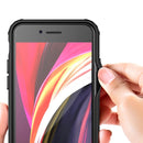 For iPhone SE 2022 / SE 2020 Four-corner Shockproof TPU + PC Protective Case(Black)