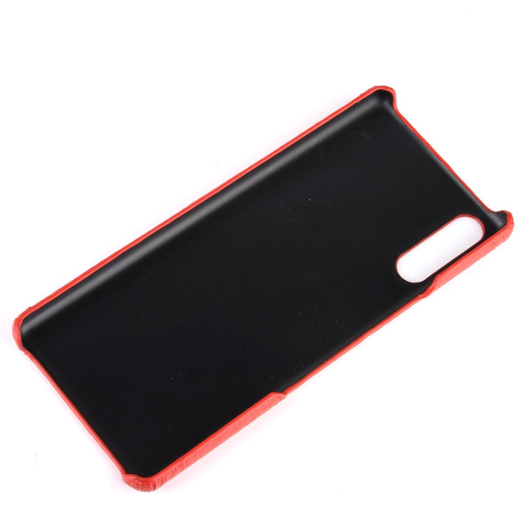 For Sony Xperia L4 Shockproof Crocodile Texture PC + PU Case(Black)