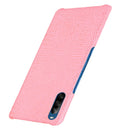For Sony Xperia L4 Shockproof Crocodile Texture PC + PU Case(Pink)