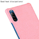 For Sony Xperia L4 Shockproof Crocodile Texture PC + PU Case(Pink)