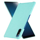 For Sony Xperia L4 Shockproof Crocodile Texture PC + PU Case(Light green)