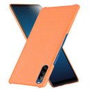 For Sony Xperia L4 Shockproof Crocodile Texture PC + PU Case(Orange)