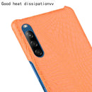 For Sony Xperia L4 Shockproof Crocodile Texture PC + PU Case(Orange)