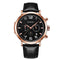 Ochstin 6105 Multi Function Watch Business Leisure Men Watch Waterproof Timing Quartz Watch Belt Watch(Rose Gold Black)