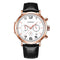 Ochstin 6105 Multi Function Watch Business Leisure Men Watch Waterproof Timing Quartz Watch Belt Watch(Rose Gold White)