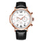 Ochstin 6105 Multi Function Watch Business Leisure Men Watch Waterproof Timing Quartz Watch Belt Watch(Rose Gold White)